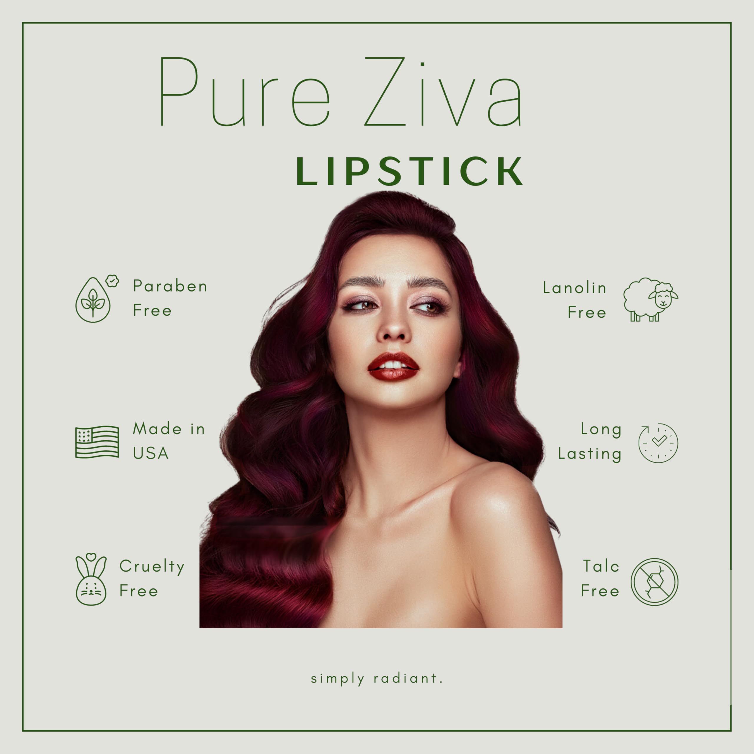 Pure Ziva Toffee Brown Lipstick – Creamy Pearl & Matte Finish, Paraben Free, Cruelty Free
