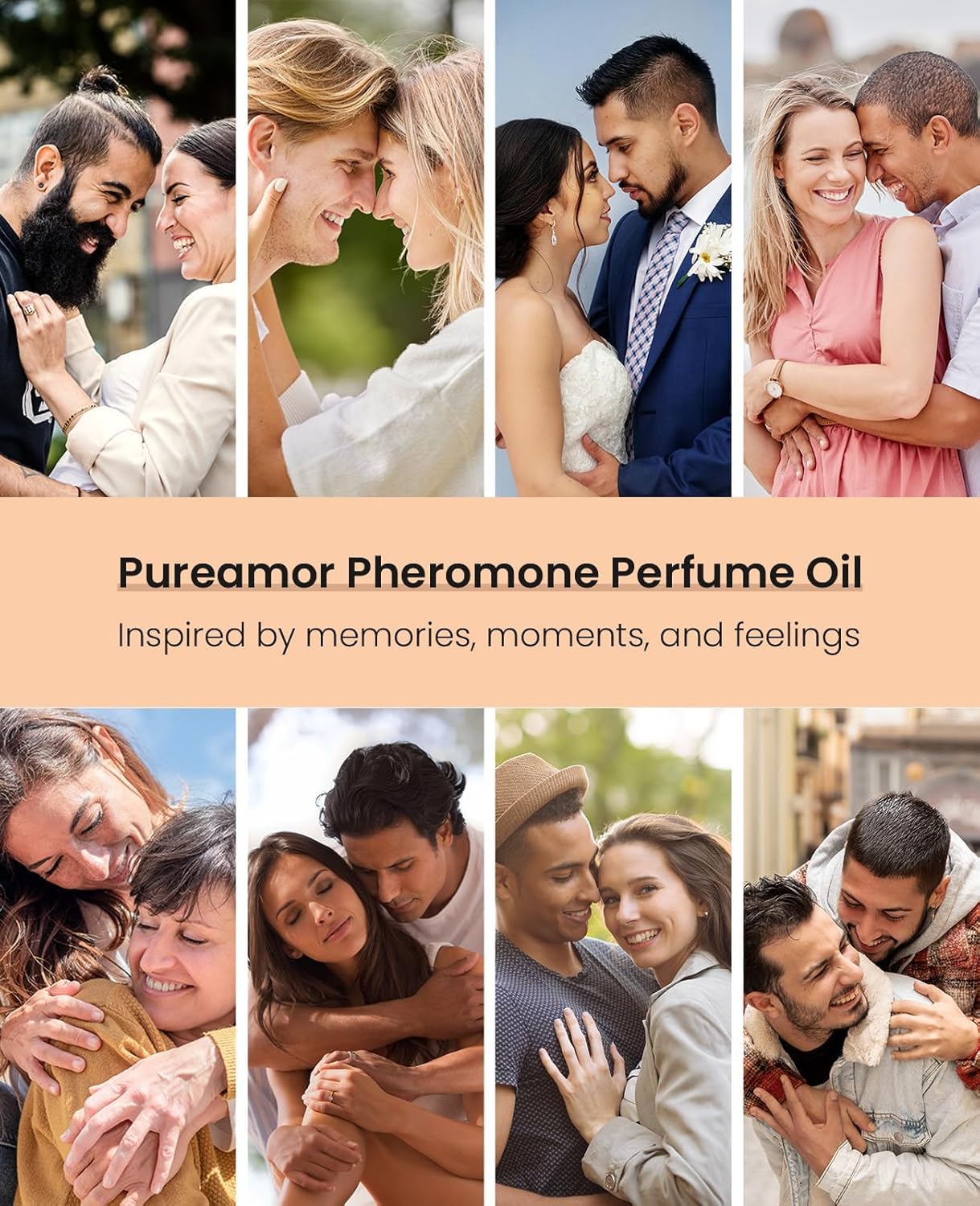 PUREAMOR Vanilla Cream Scent Perfume Oil – Travel Size 20 ml, Made in USA