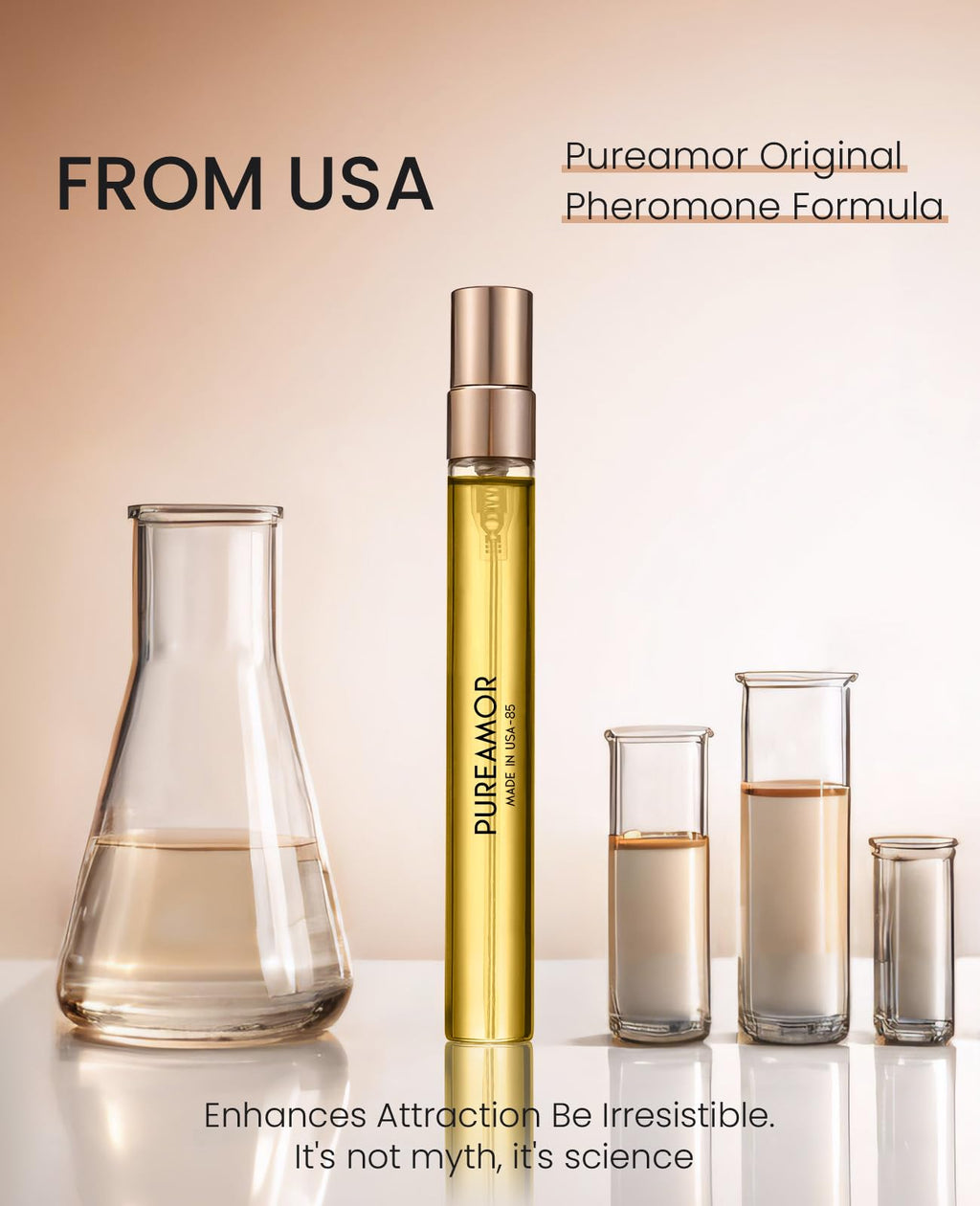 PUREAMOR Vanilla Cream Scent Perfume Oil – Travel Size 20 ml, Made in USA