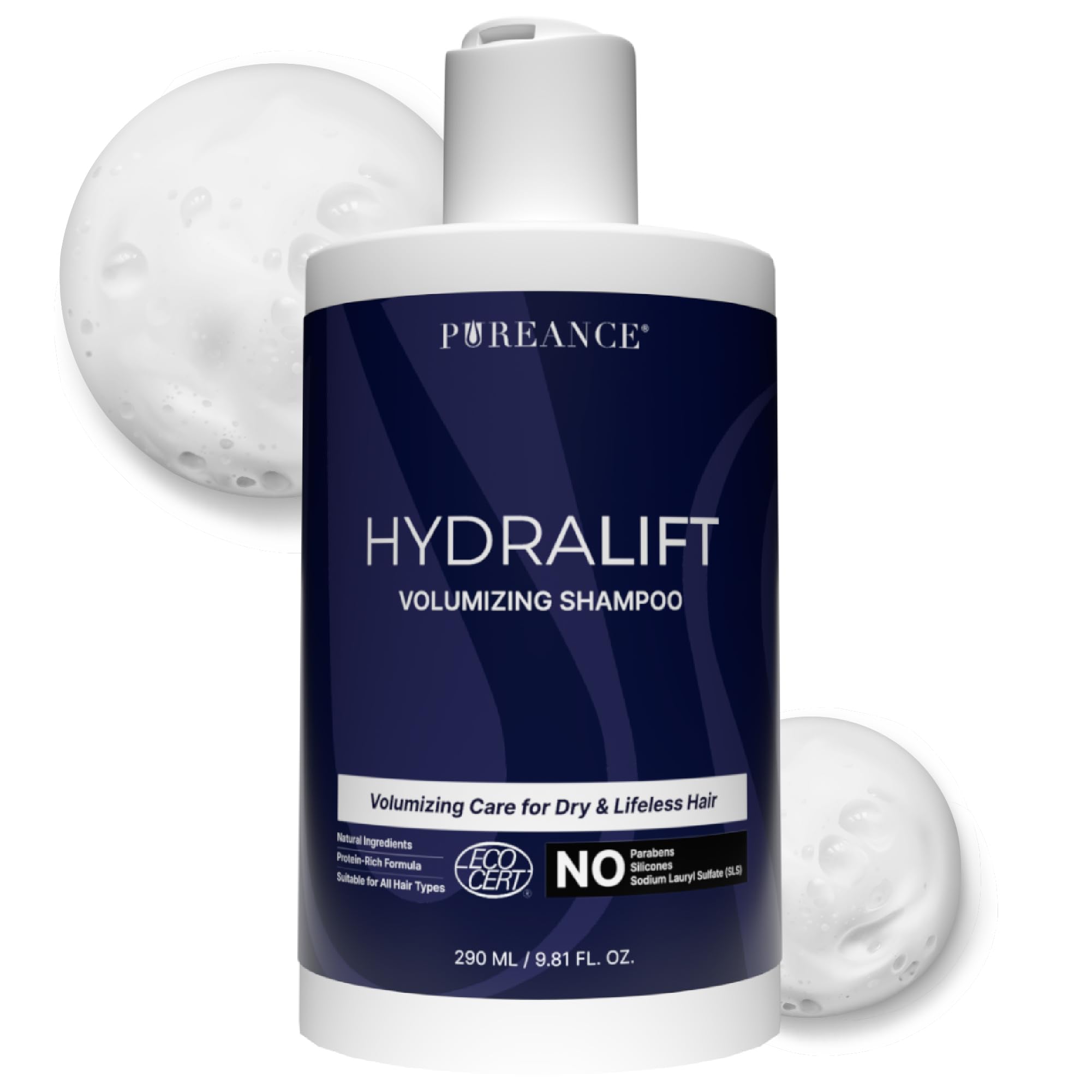 Pureance Hydralift Volumizing Shampoo – Thickening, Sulfate-Free Formula for Fine Hair