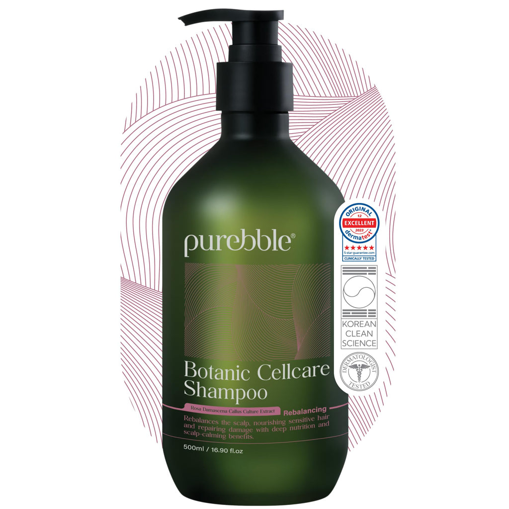 PUREBBLE Rebalancing Botanic Shampoo 500ml | Sulfate-Free, Color-Safe, pH 5.5