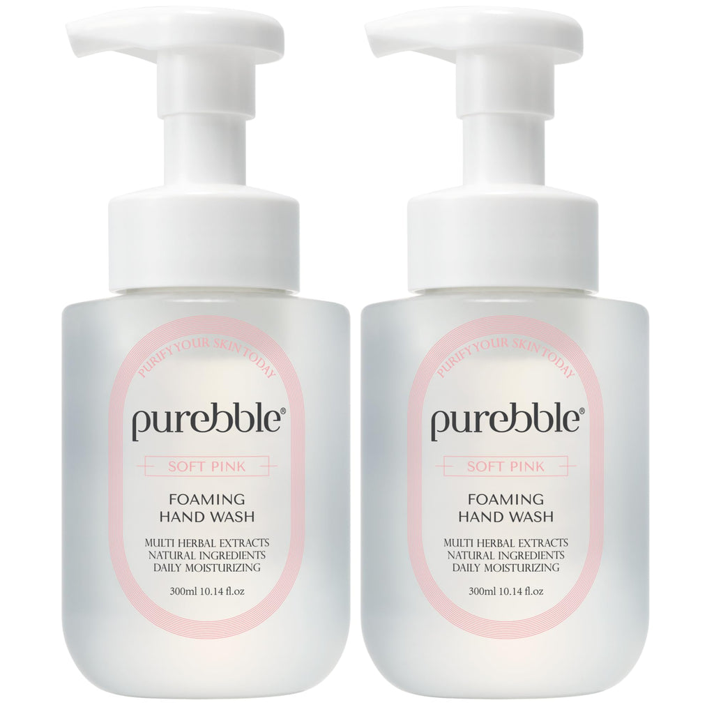 PUREBBLE Soft Pink Foaming Hand Wash with Hyaluronic Acid – Hydrating Berry Scent | 2 Pack