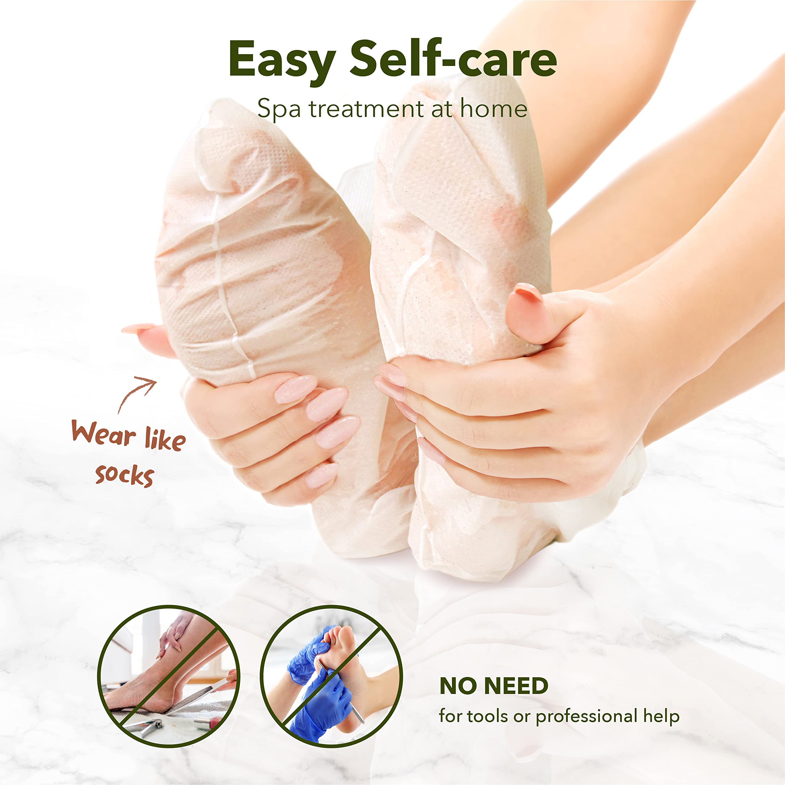 Purederm Shiny & Soft Foot Peeling Mask (6 Pack) – Exfoliating Peel for Smooth, Hydrated Feet