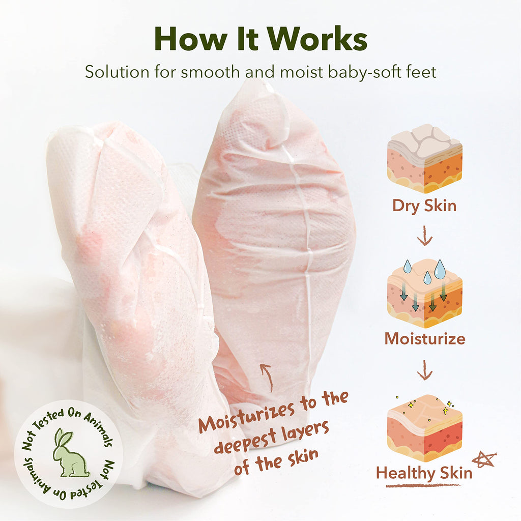 Purederm Shiny & Soft Foot Peeling Mask (6 Pack) – Exfoliating Peel for Smooth, Hydrated Feet