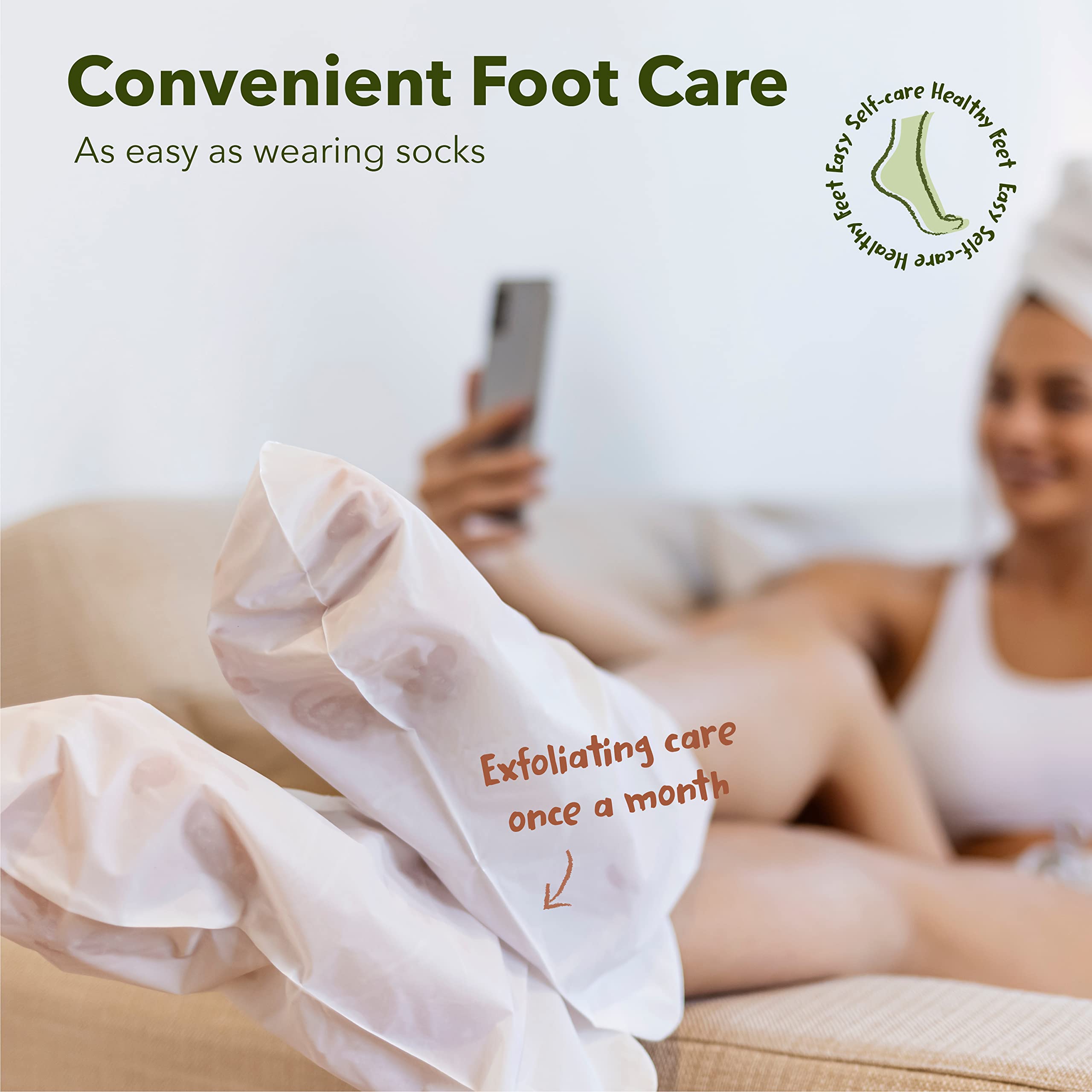 Purederm Shiny & Soft Foot Peeling Mask (6 Pack) – Exfoliating Peel for Smooth, Hydrated Feet
