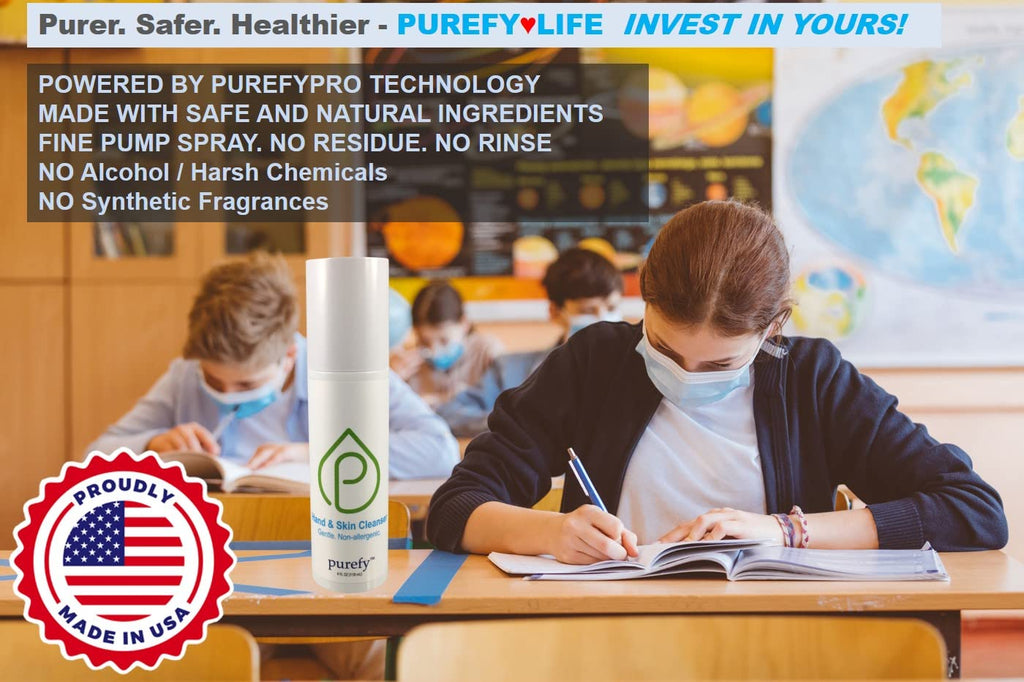 PUREFY Hand and Skin Cleanser (4oz, 2pk) – Hypoallergenic, Antimicrobial Hypochlorous Technology