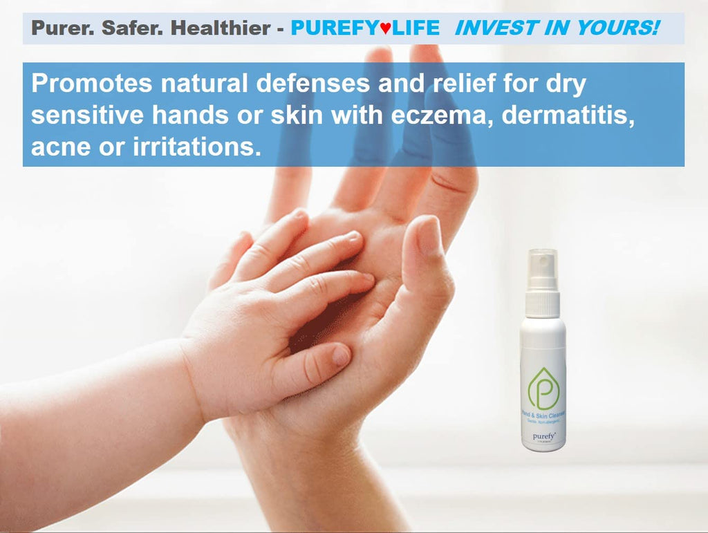 PUREFY Hand and Skin Cleanser (4oz, 2pk) – Hypoallergenic, Antimicrobial Hypochlorous Technology