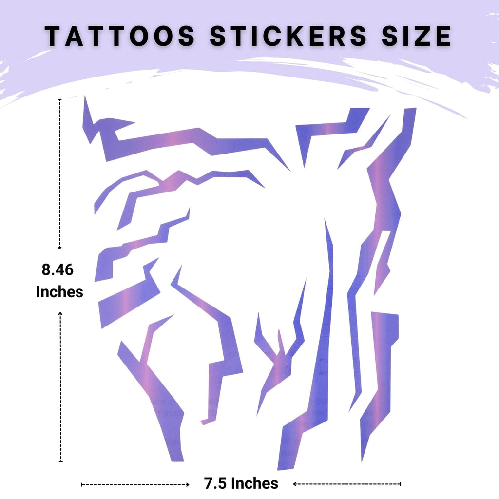 PUREHAIR Purple Ombre Temporary Tattoos – Realistic Waterproof Body Art for Cosplay, Halloween & Parties (5 PCS)