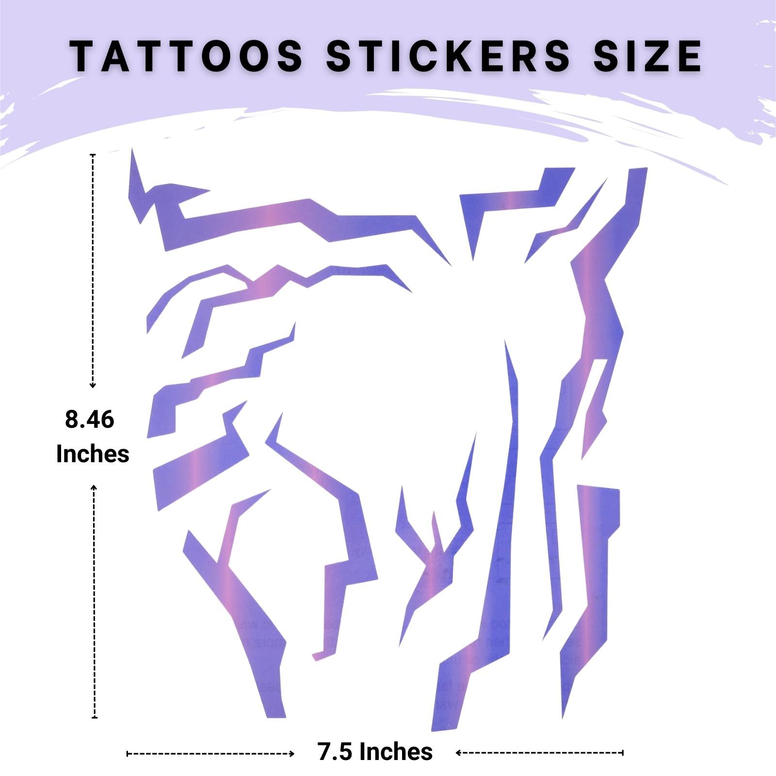 PUREHAIR Purple Ombre Temporary Tattoos – Realistic Waterproof Body Art for Cosplay, Halloween & Parties (5 PCS)
