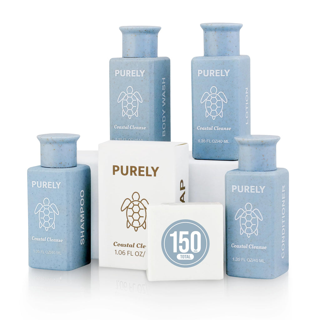 Purely 150-Piece Hotel Toiletries Bulk Set — Airbnb & Hospitality Essentials