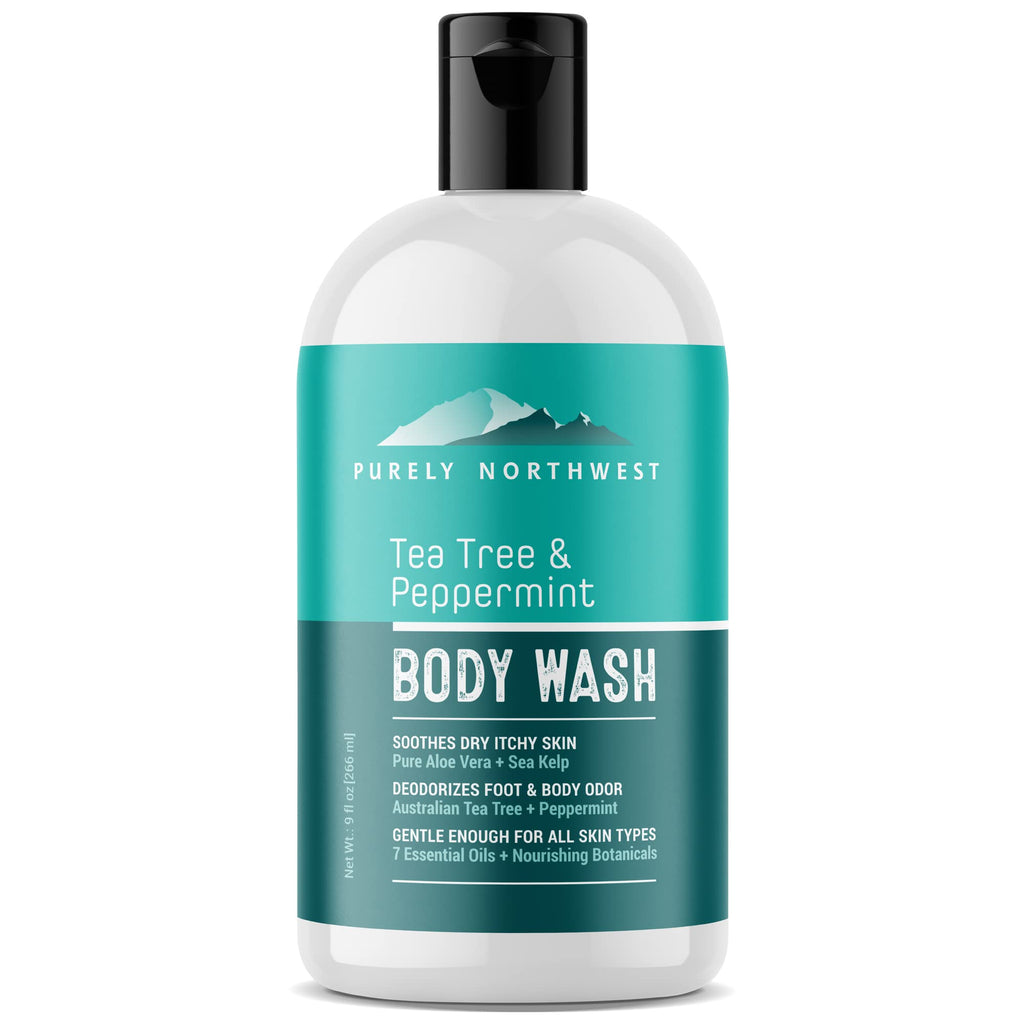 Purely Northwest Tea Tree Body Wash for Men and Women – Gentle, Hydrating Cleanser