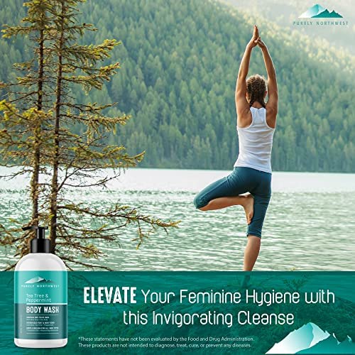 Purely Northwest Tea Tree Body Wash for Men and Women – Gentle, Hydrating Cleanser