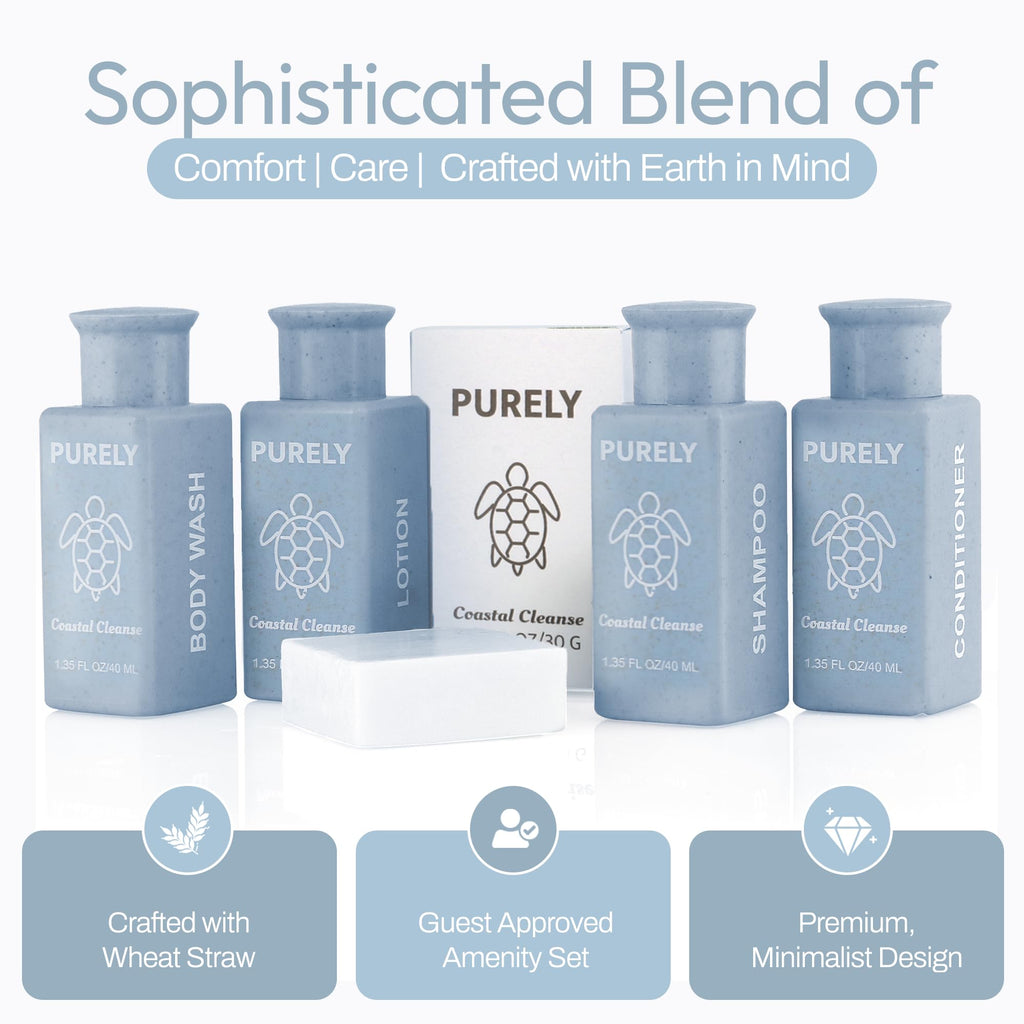 Purely 150-Piece Hotel Toiletries Bulk Set — Airbnb & Hospitality Essentials