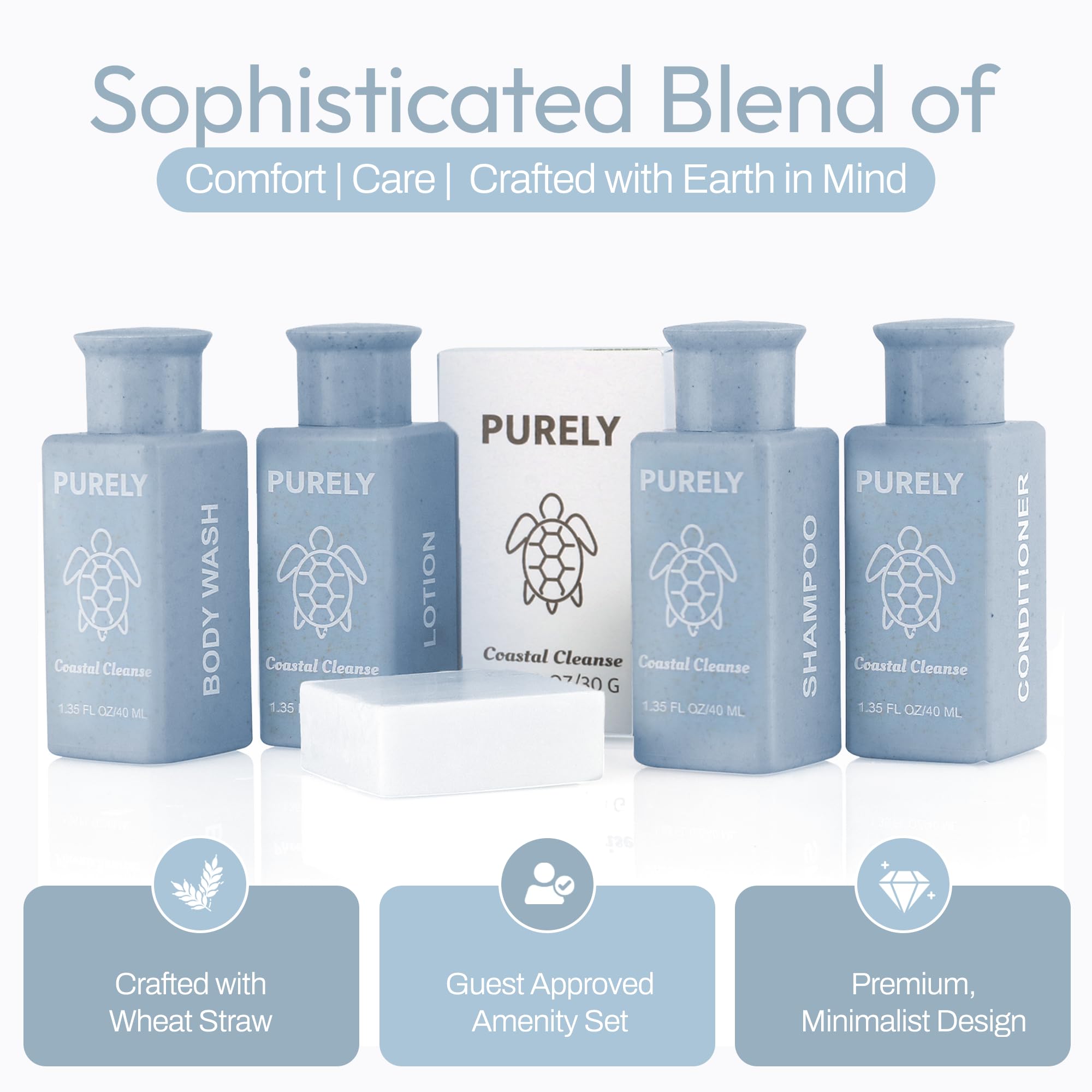 Purely 150-Piece Hotel Toiletries Bulk Set — Airbnb & Hospitality Essentials