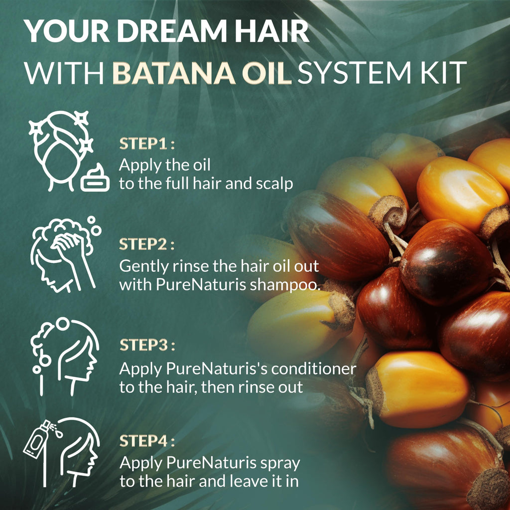 PureNaturis Batana Oil Hair Growth Kit – 100% Natural, Sulfate-Free