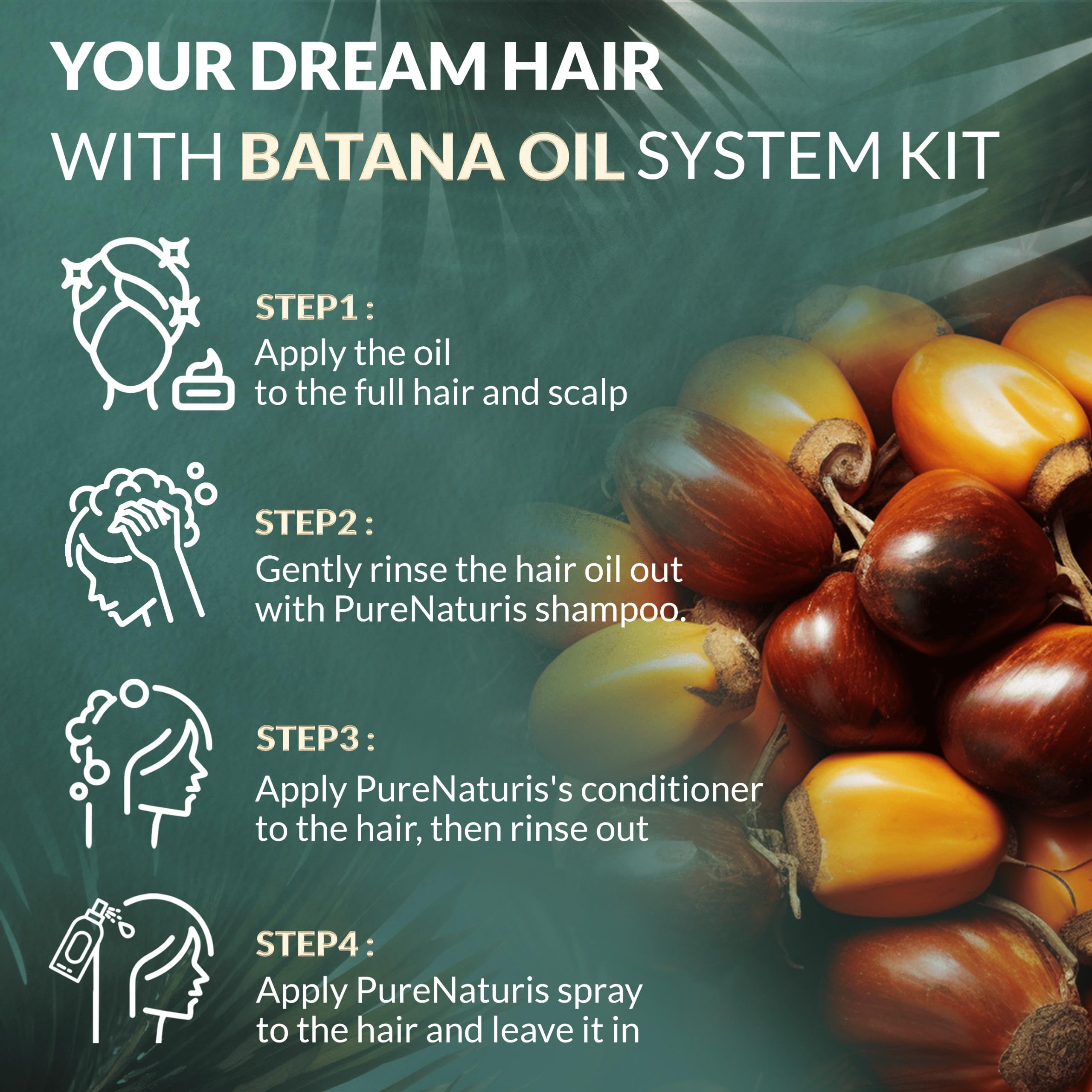 PureNaturis Batana Oil Hair Growth Kit – 100% Natural, Sulfate-Free