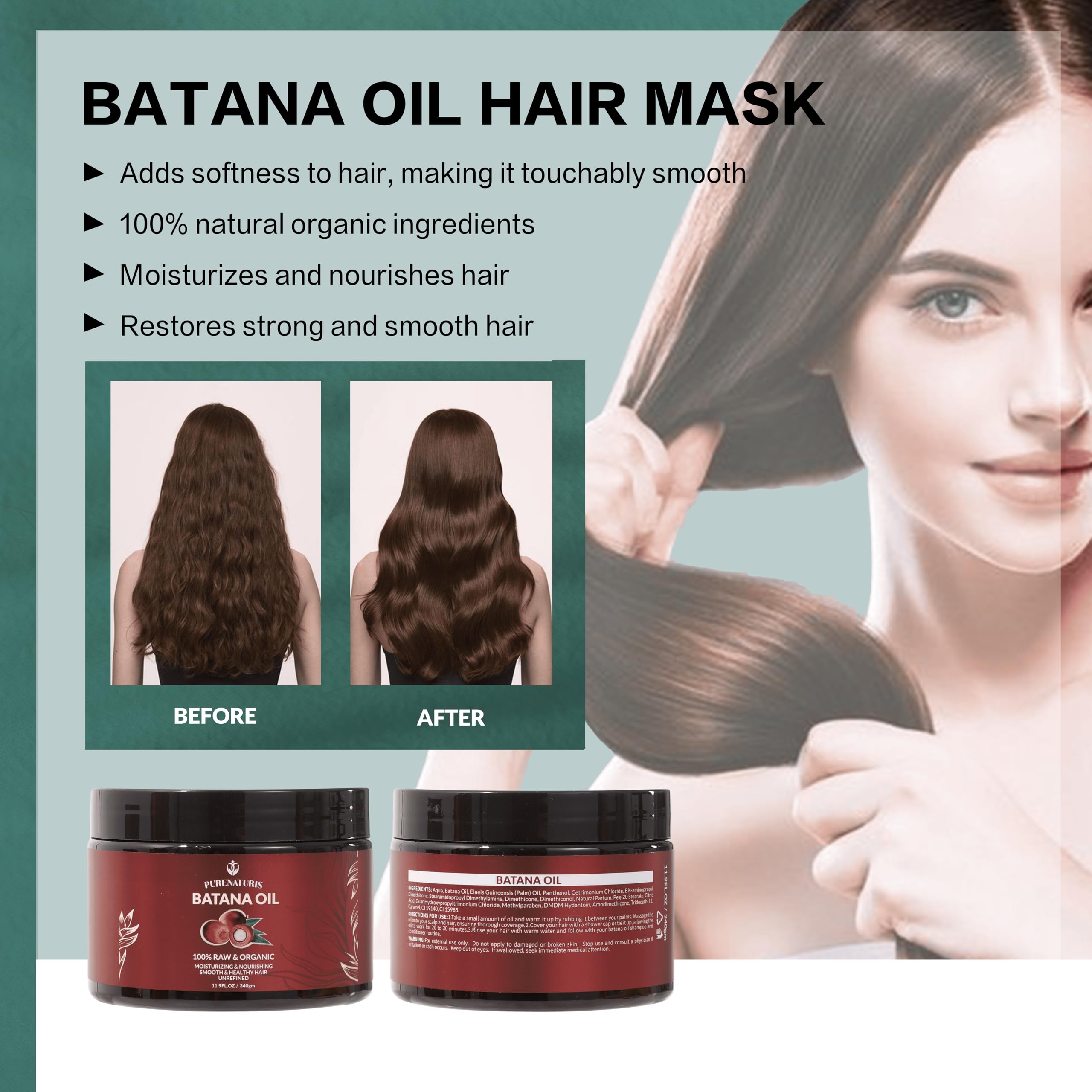 PureNaturis Batana Oil Hair Growth Kit – 100% Natural, Sulfate-Free