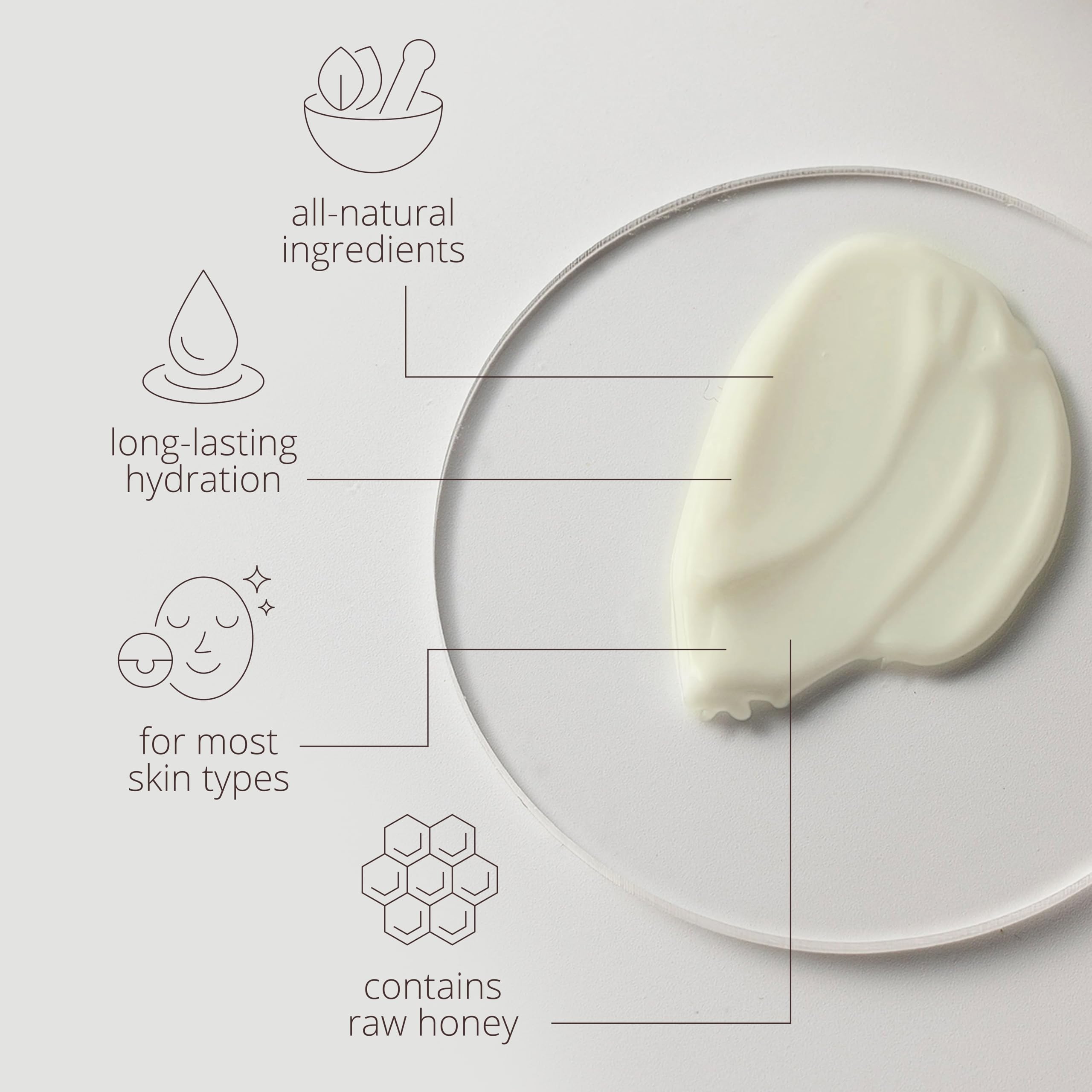 Pureonica Face & Body Cream – Deep Moisturizing with Grass-Fed Tallow & Raw Honey (4 fl oz)