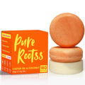 PureRootss Castor Oil Shampoo & Conditioner Bar Set – Hair Growth, Thickening, Zero-Waste (3-Piece)