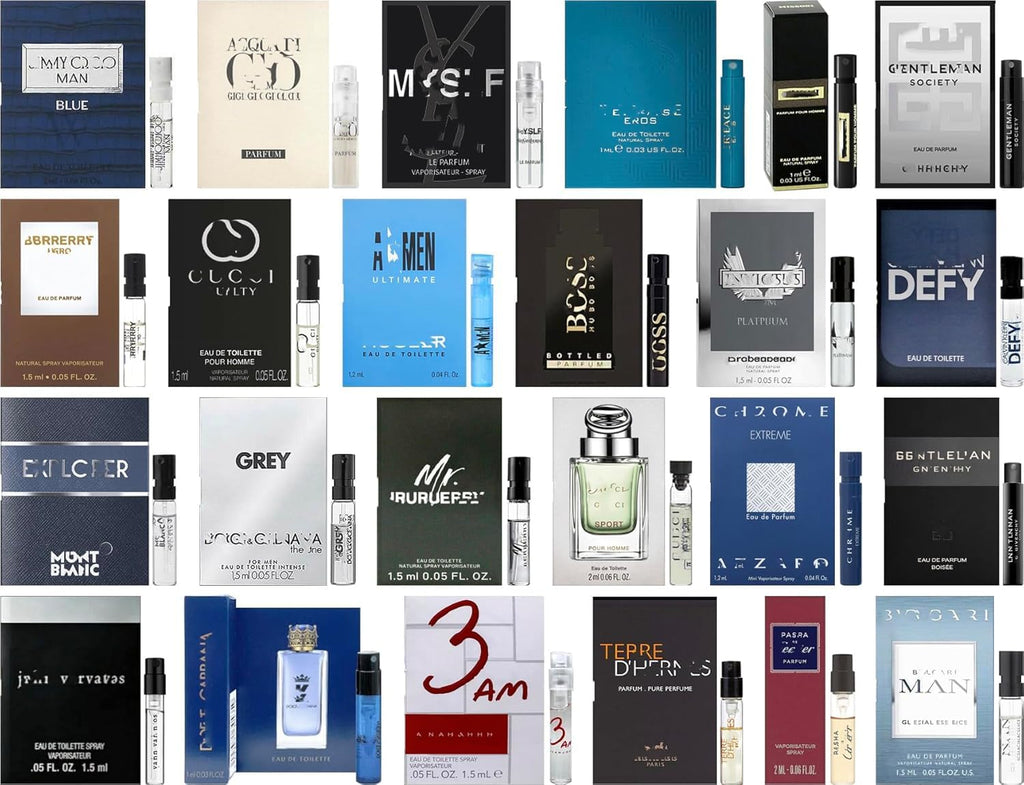 PureScents Men's Designer Cologne Sample Vial Set – 8 Top Rated Scents