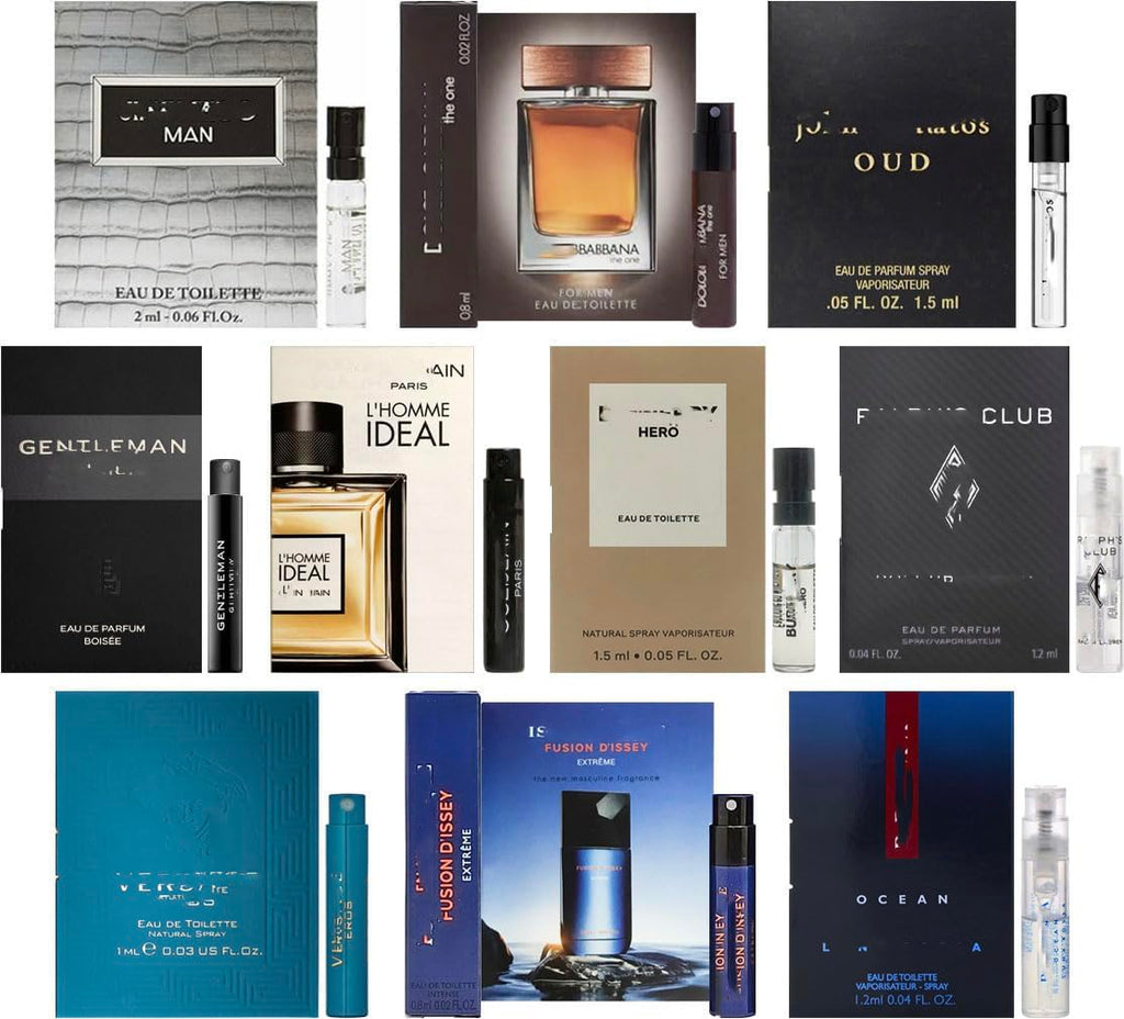 PureScents Men's Designer Cologne Sample Vial Set – 8 Top Rated Scents