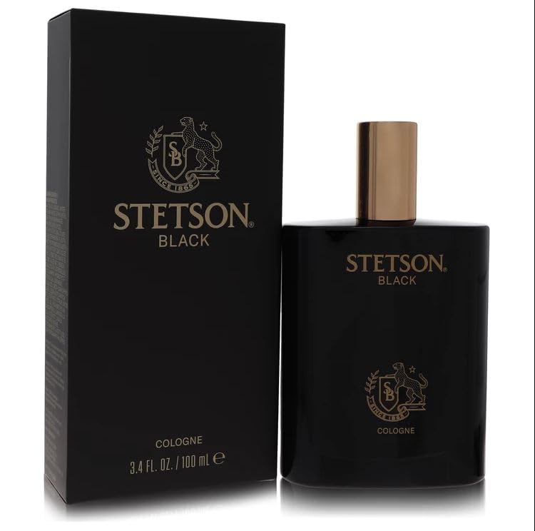PureScents Stetson Black – Original Men’s Cologne | Woody, Dark & Spicy | 3.4 Fl Oz