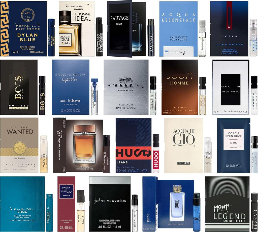 PureScents Men's Designer Cologne Sample Vial Set – 8 Top Rated Scents