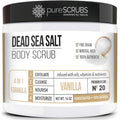 PureSCRUBS Premium Vanilla Body Scrub Set – 16oz Dead Sea Salt Exfoliant with Essential Oils