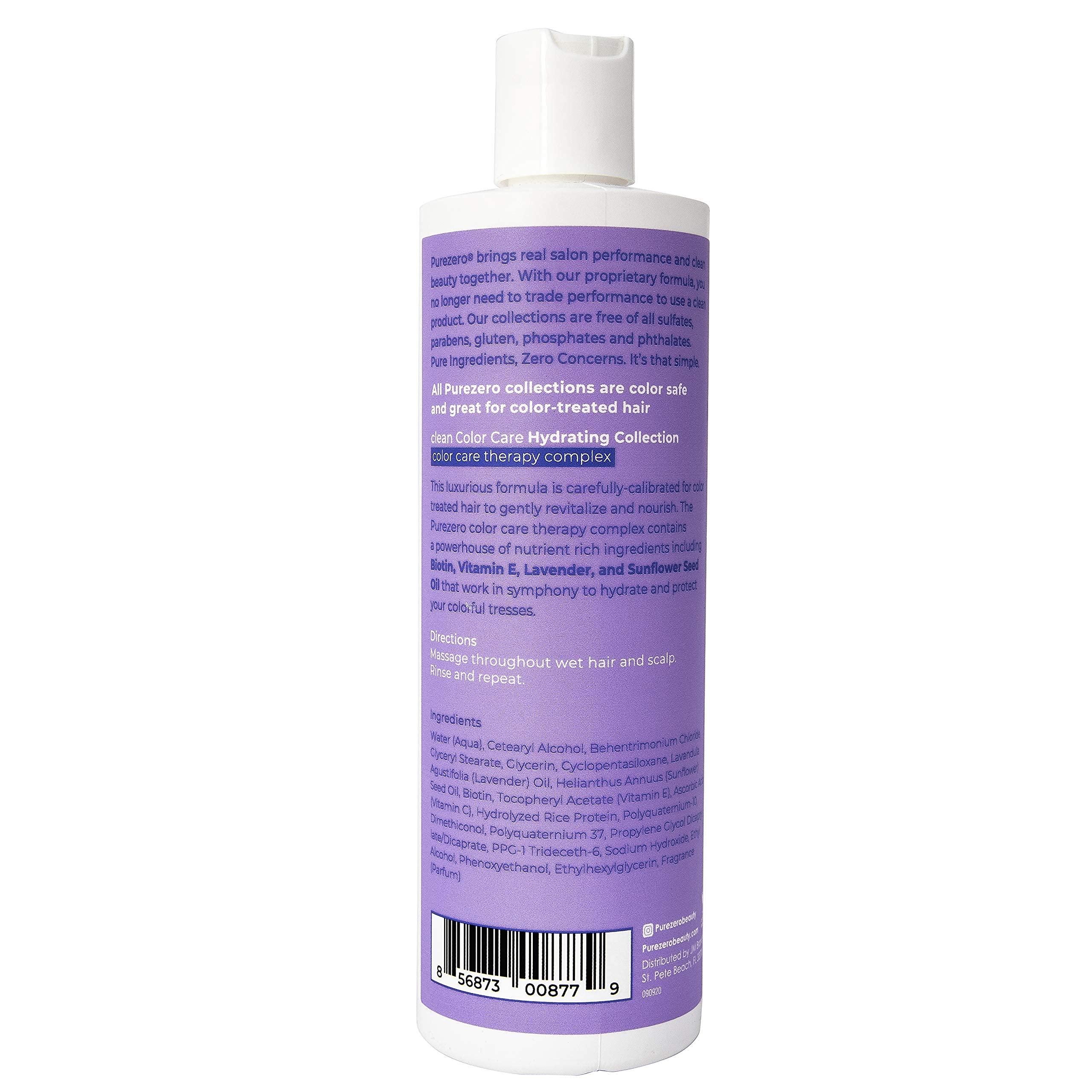 Purezero Clean Color Care Hydrating Shampoo & Conditioner Set | Color Safe, Sulfate-Free