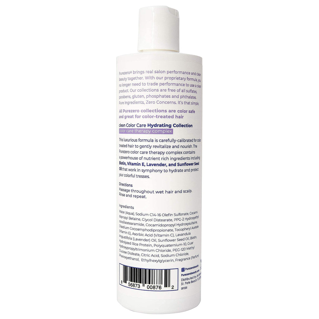 Purezero Clean Color Care Hydrating Shampoo & Conditioner Set | Color Safe, Sulfate-Free