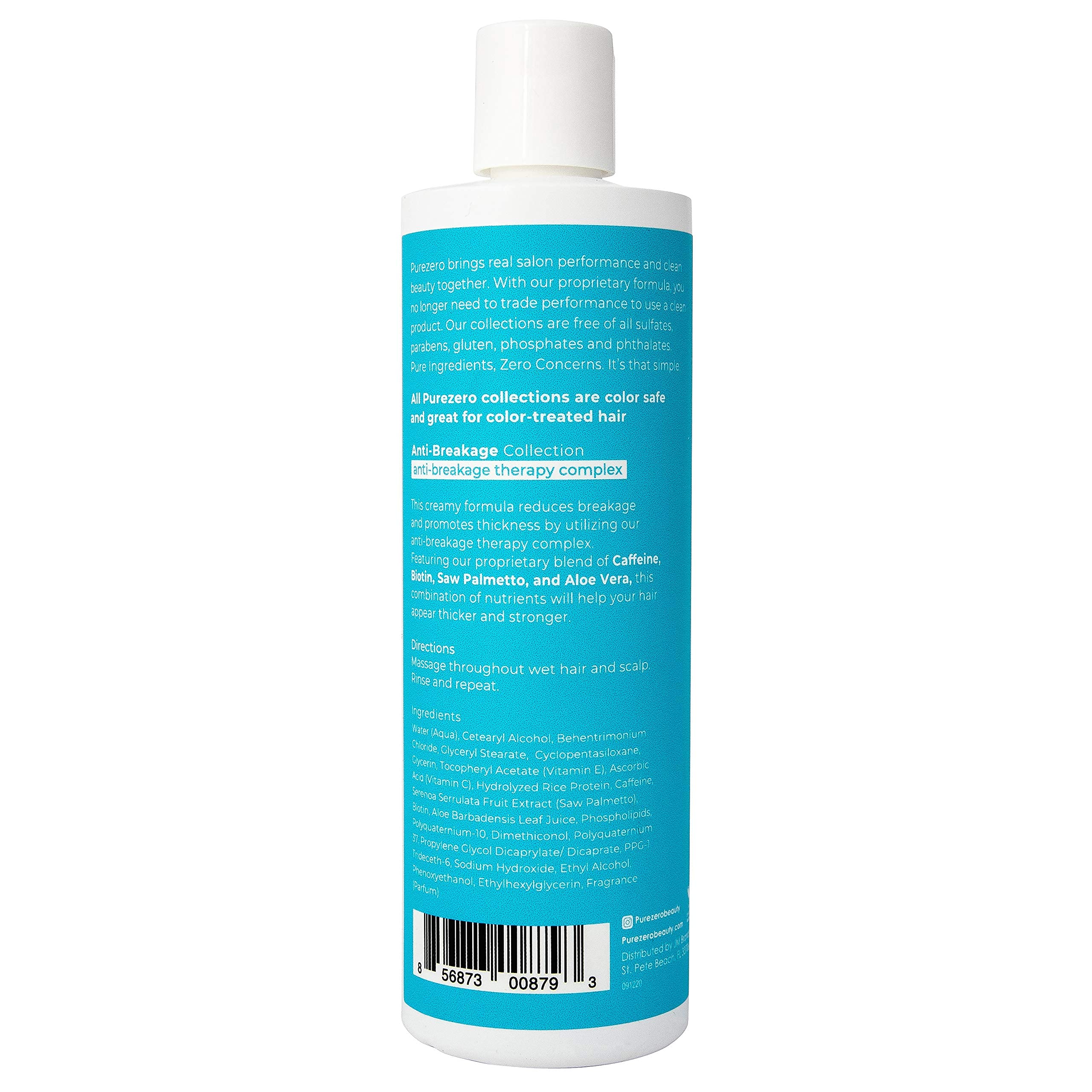 Purezero Anti-Breakage & Thickening Shampoo & Conditioner Set – For Hair Loss & Thinning (24 oz, Vegan, Cruelty-Free, Color Safe)