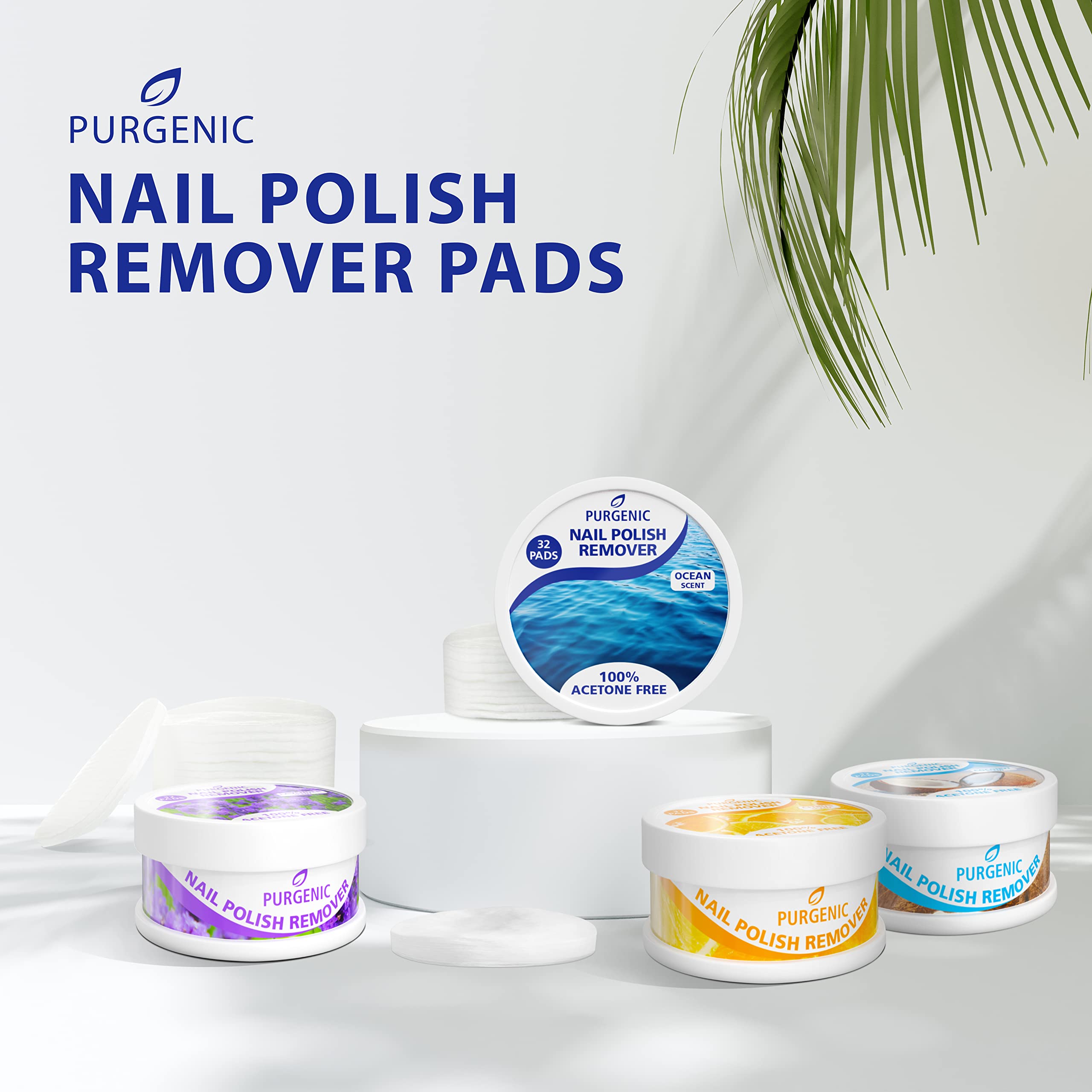 Purgenic Nail Polish Remover Pads – 256 Count, All-Natural, Acetone- and Acetate-Free, On-the-Go & Travel, Lint-Free Wipes