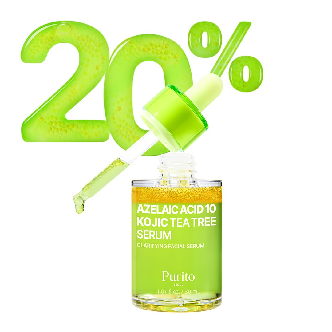 PURITO Azelaic Acid 10% + Kojic Acid + Tea Tree Serum – Acne & Marks (30mL)