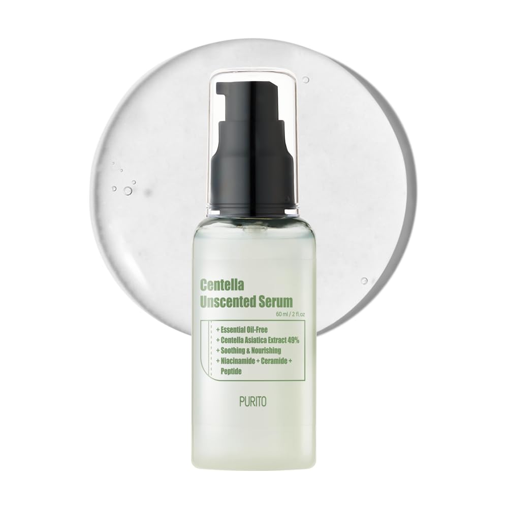 Purito Centella Unscented Serum | Soothing, Fragrance-Free Ampoule for All Skin Types | 60ml
