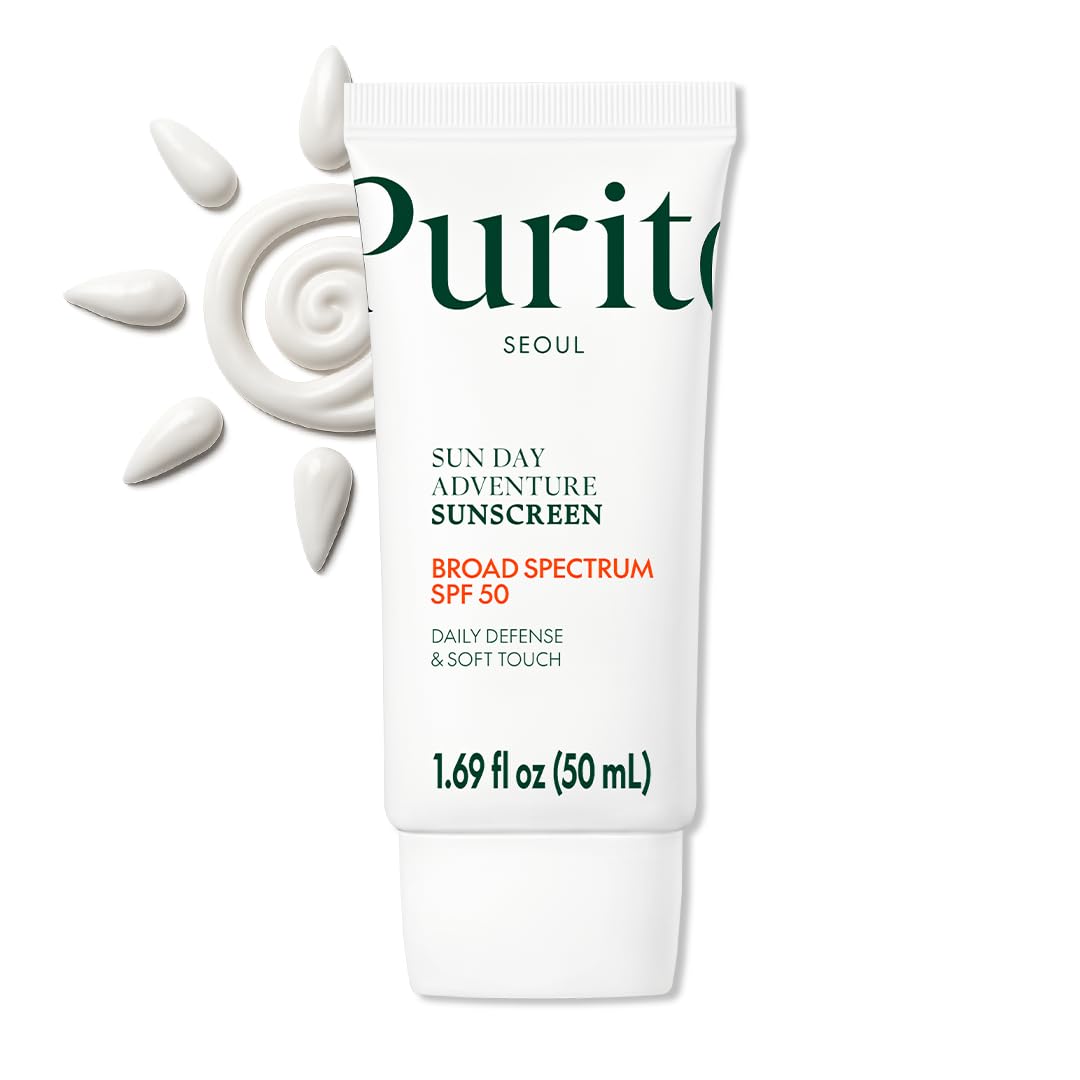 PURITO Korean Sunscreen SPF 50 | Light Texture, No White Cast, Oil-Free (50 mL)