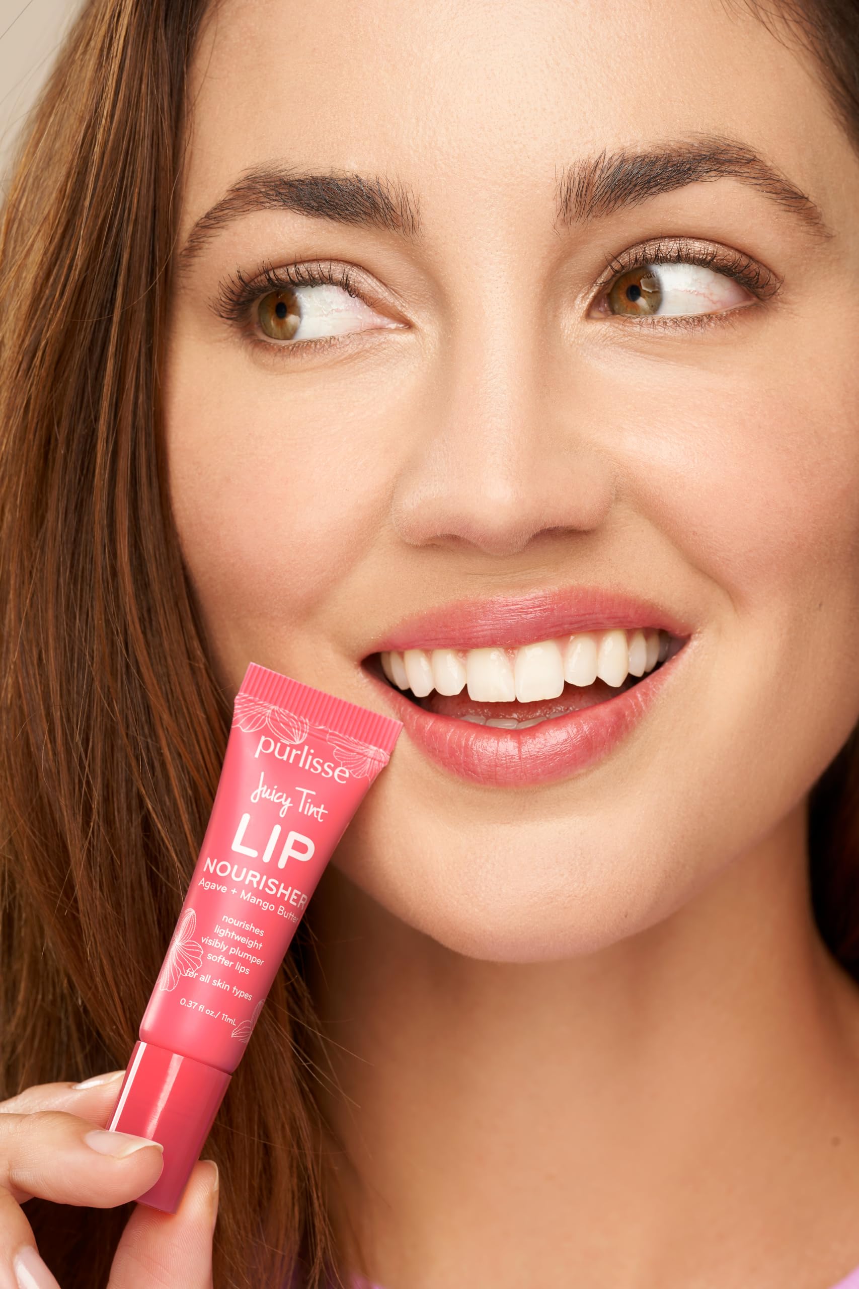 pūrlisse Juicy Tint Lip Balm – Plum Shine with Shea & Jojoba