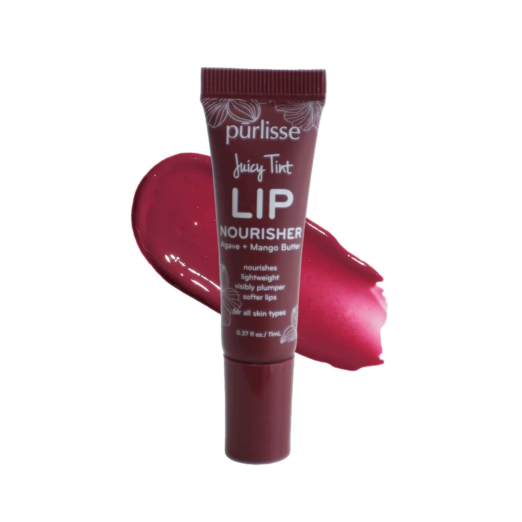 pūrlisse Juicy Tint Lip Balm – Plum Shine with Shea & Jojoba