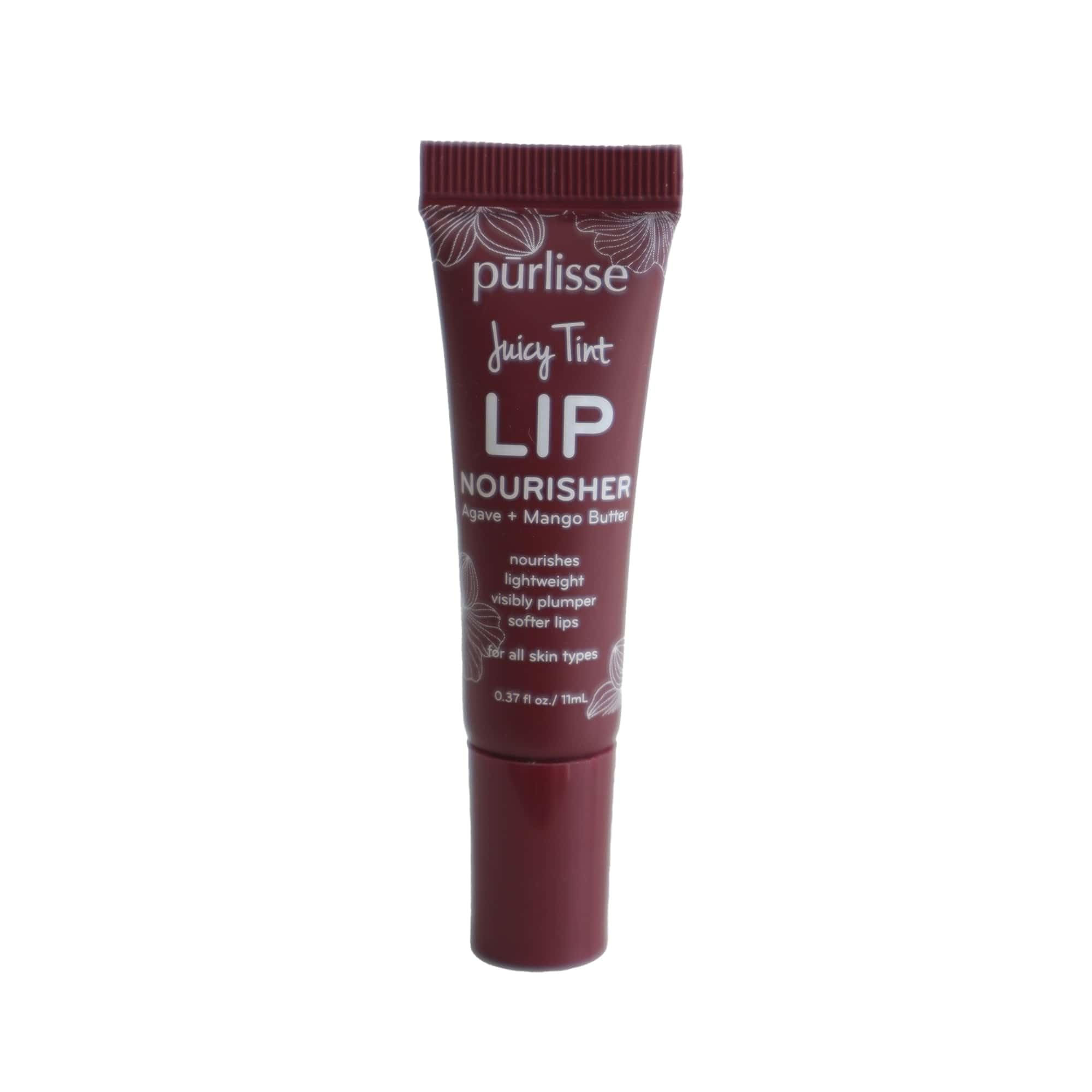 pūrlisse Juicy Tint Lip Balm – Plum Shine with Shea & Jojoba