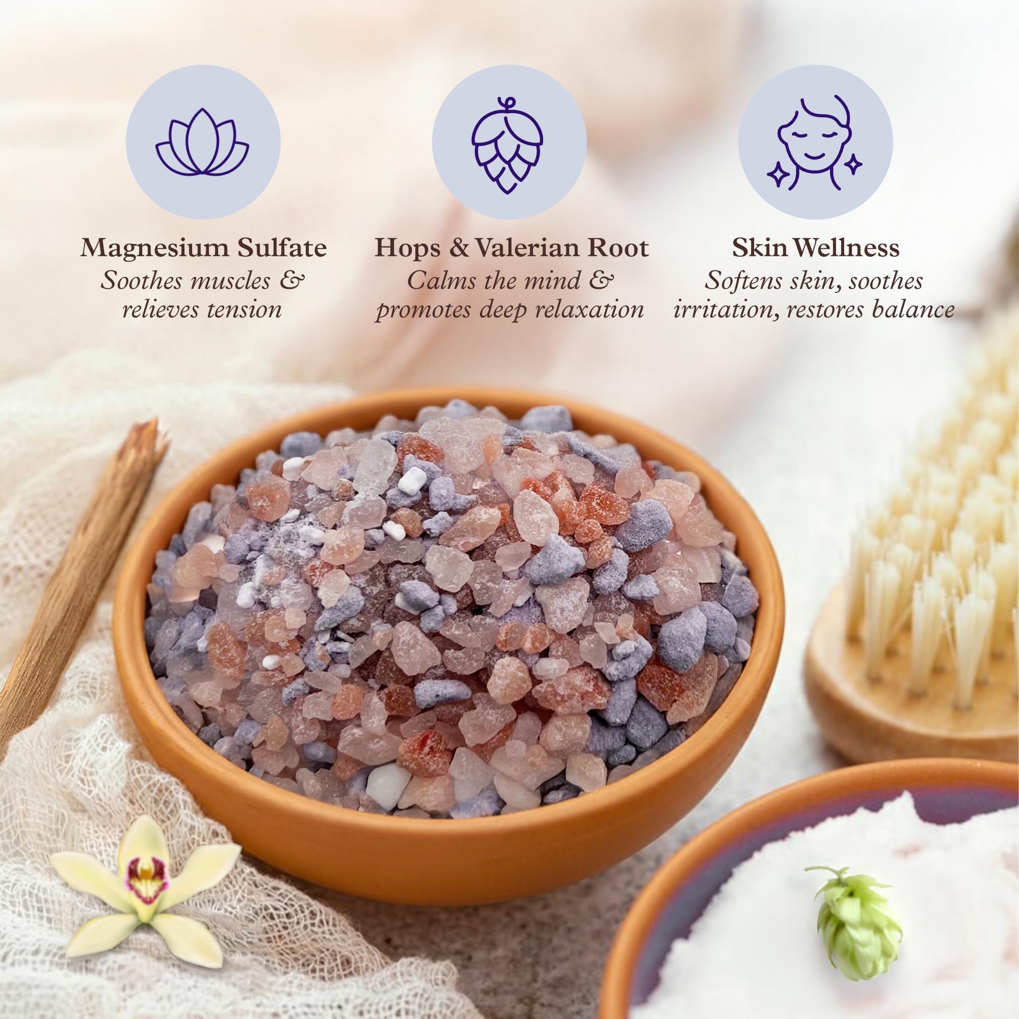 PURPLE CANYON SolSalts Twilight Deep Sleep Bath Salts 10oz | Magnesium-Infused Sandalwood & Vanilla