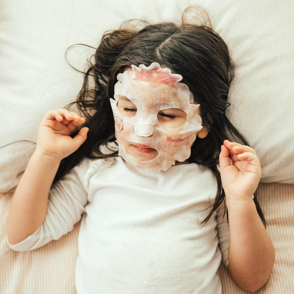 Puttisu Real Fruit Facial Mask Sheet for Kids – Aloe, 100% Cotton, Moisturizing (Pack of 7)