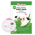 Puttisu Real Fruit Facial Mask Sheet for Kids – Aloe, 100% Cotton, Moisturizing (Pack of 7)