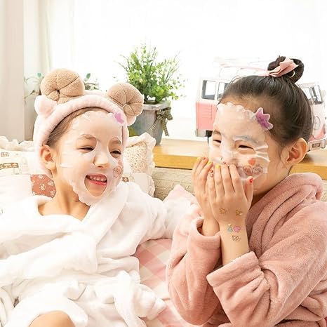 Puttisu Real Fruit Facial Mask Sheet for Kids – Aloe, 100% Cotton, Moisturizing (Pack of 7)