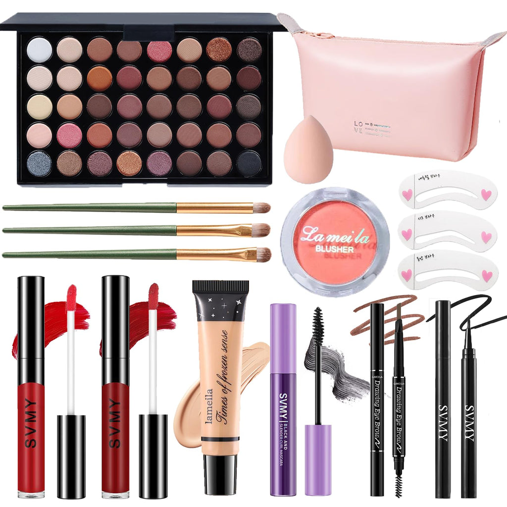 PWYSHXDF Makeup Set for Women – Full Face Kit for Beginners & Professionals