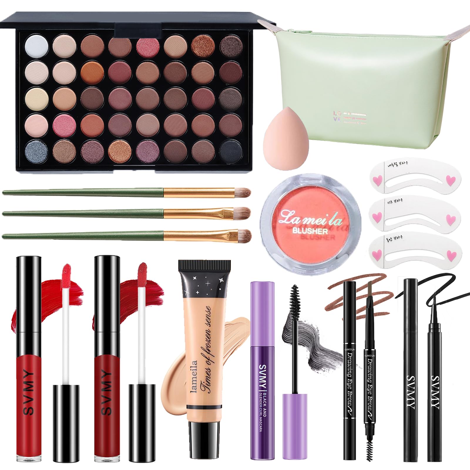 PWYSHXDF Makeup Set for Women – 40-Color Eye Palette + Nude Foundation