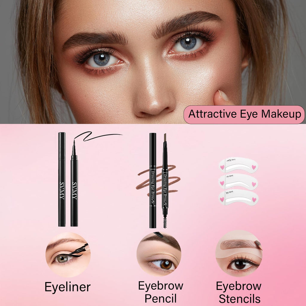 PWYSHXDF Makeup Set – 16-Color Palette, Nude Foundation & Lip Gloss Kit for Beginners & Pros