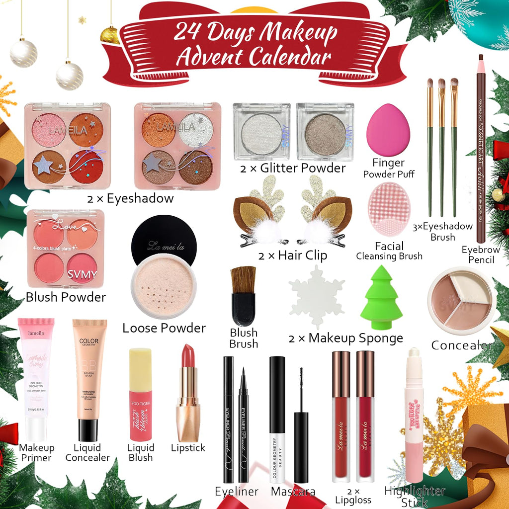 PWYSHXDF Makeup Advent Calendar 2025 - 24 Days of Holiday Glam