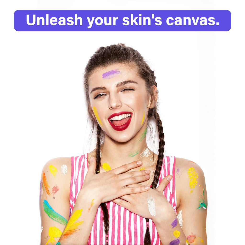 PWYSHXDF 10 Colors Water-Based Face & Body Paint Set for Adults – Non-Toxic & Washable