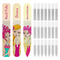 PYD Life 24-Pack Sublimation Glass Nail File Blanks – Mixed Shapes for Custom Nail Art