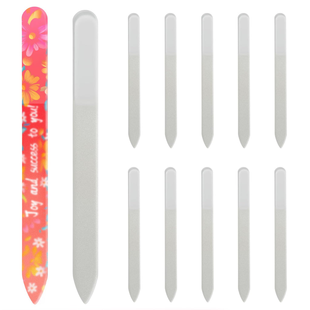 PYD Life 12 Pack Sublimation Glass Nail File Blanks – Durable, Washable & Customizable