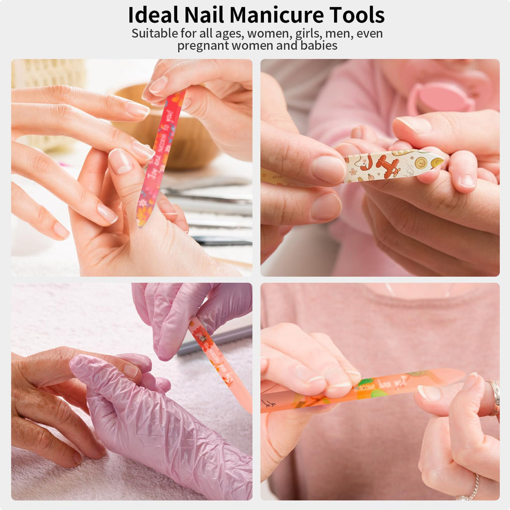 PYD Life 12 Pack Sublimation Glass Nail File Blanks – Durable, Washable & Customizable